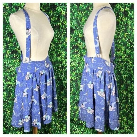 Little Twin Stars Sanrio Celestial Night Suspender Skirt Overall Dress Plus Sz 5 - Picture 4 of 16